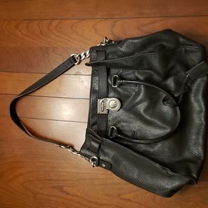 Michael Kors Hamilton Tote Bag Black Leather